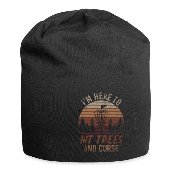 In Here To Hit Trees And Curse Disc Golf - Jersey Beanie - black - Front