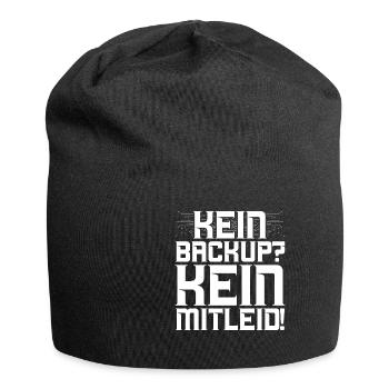 Kein Backup Kein Mitleid Computer Informatik - Jersey-Beanie - Schwarz - Vorne