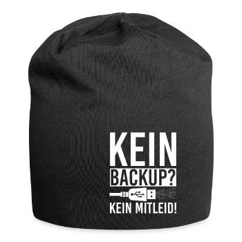 Kein Backup Kein Mitleid Computer Informatik - Jersey-Beanie - Schwarz - Vorne