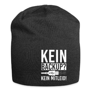 Kein Backup Kein Mitleid Computer Informatik - Jersey-Beanie - Anthrazit - Vorne