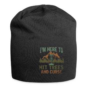 In Here To Hit Trees And Curse Disc Golf - Jersey Beanie - black - Front