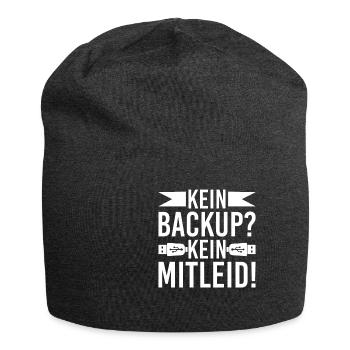 Kein Backup Kein Mitleid Computer Informatik - Jersey-Beanie - Anthrazit - Vorne