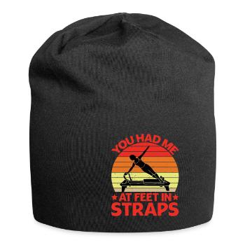 You Had Me At Feet In Straps 15 - Jersey Beanie - black - Front