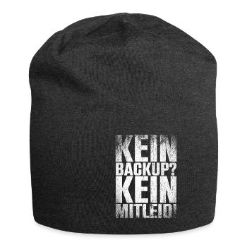 Kein Backup Kein Mitleid Computer Informatik - Jersey-Beanie - Anthrazit - Vorne