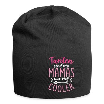 Tanten Sind Wie Mamas Nur Viel Cooler - Jersey-Beanie - Schwarz - Vorne