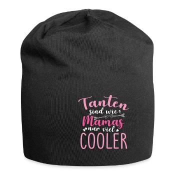 Tanten Sind Wie Mamas Nur Viel Cooler - Jersey-Beanie - Schwarz - Vorne