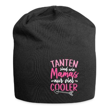 Tanten Sind Wie Mamas Nur Viel Cooler - Jersey-Beanie - Schwarz - Vorne
