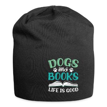 Chiens et livres La vie est bonne patte de propriétaire de chien - Bonnet en jersey - noir - Devant