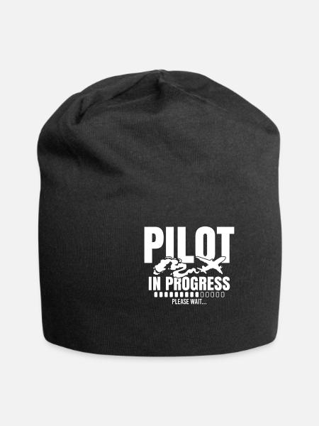 Pilote en cours Veuillez attendre le chargement de l’avion - Bonnet en jersey - noir