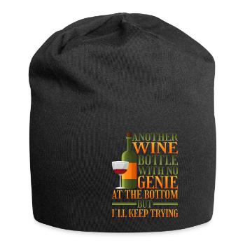 Another Wine Bottle With No Genie At The Bottom 4 - Jersey Beanie - black - Front