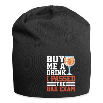 Achetez-moi un verre, j’ai réussi l’examen du barreau 10 - Bonnet en jersey - noir - Devant