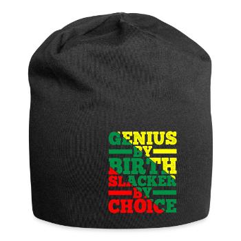 Genius By Birth Slacker By Choice 12 - Jersey-Beanie - Schwarz - Vorne