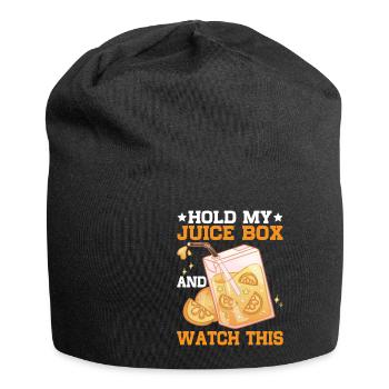 Tenez ma boîte de jus et regardez ce 4 - Bonnet en jersey - noir - Devant