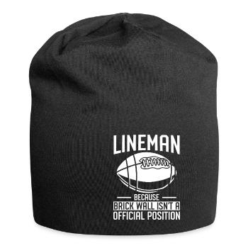 Juge de lignes parce que Brick Wall n’est pas un officiel - Bonnet en jersey - noir - Devant