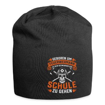 Geboren Um Feuerwehrmann Zu Sein Feuerwehr - Jersey-Beanie - Schwarz - Vorne
