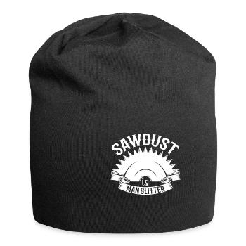 Sawdust Is Carpenter Wood Mechanic Saw - Jersey Beanie - black - Front