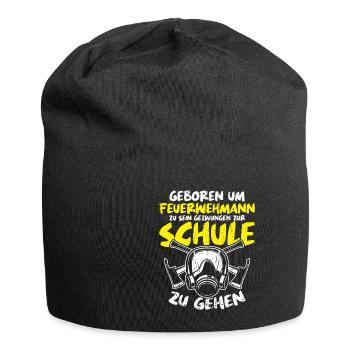 Geboren Um Feuerwehrmann Zu Sein Feuerwehr - Jersey-Beanie - Schwarz - Vorne