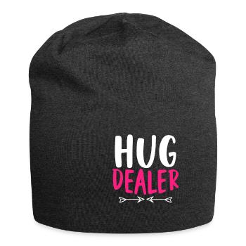 Hug Dealer Umarmung Freundschaft Liebe Zuneigung - Jersey-Beanie - Anthrazit - Vorne