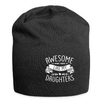 Génial comme mes filles maman mère belle-maman - Bonnet en jersey - noir - Devant