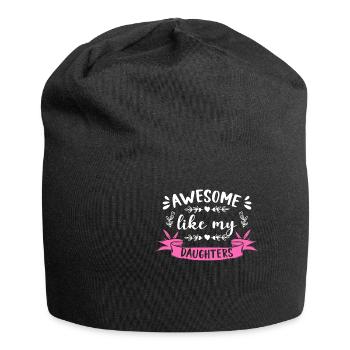 Génial comme mes filles maman mère belle-maman - Bonnet en jersey - noir - Devant