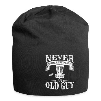 Never Underestimate An Old Guy Disc Golf Course - Jersey Beanie - black - Front