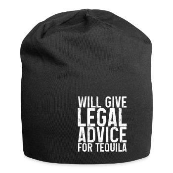 Will Give Legal Advice For Tequila 3 - Jersey Beanie - black - Front