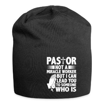 Pastor, Not A Miracle Worker 6 - Jersey-Beanie - Schwarz - Vorne