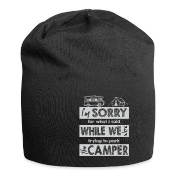 Camping Camper Outdoor Sommer Design - Jersey-Beanie - Schwarz - Vorne