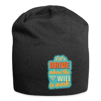 Camping Camper Outdoor Sommer Design - Jersey-Beanie - Schwarz - Vorne