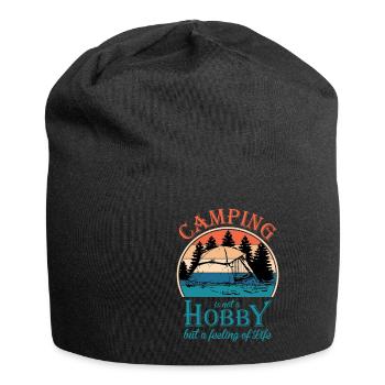Camping Camper Outdoor Sommer Design - Jersey-Beanie - Schwarz - Vorne