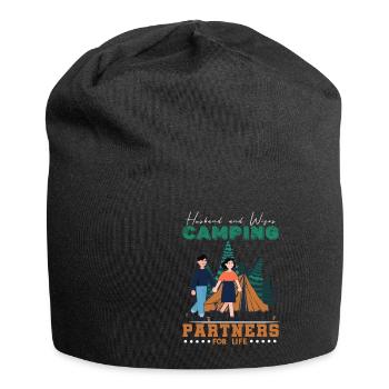 Camping Camper Outdoor Sommer Design - Jersey-Beanie - Schwarz - Vorne