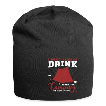 Camping Camper Outdoor Sommer Design - Jersey-Beanie - Schwarz - Vorne