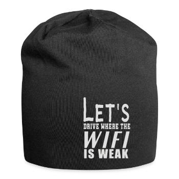 Camping Camper Outdoor Sommer Design - Jersey-Beanie - Schwarz - Vorne