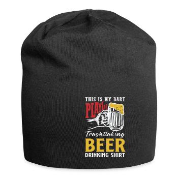 Dart & Bier Lustiger Darts Spruch - Jersey-Beanie - Schwarz - Vorne