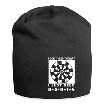Dart & Bier Lustiger Darts Spruch - Jersey-Beanie - Schwarz - Vorne