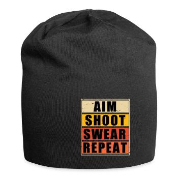 Dart & Bier Lustiger Darts Spruch - Jersey-Beanie - Schwarz - Vorne