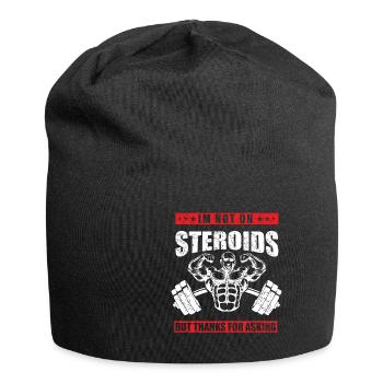Bodybuilder Kraftsport Fitness Motiv - Jersey-Beanie - Schwarz - Vorne