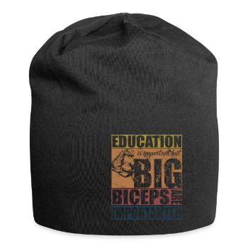 Bodybuilder Kraftsport Fitness Motiv - Jersey-Beanie - Schwarz - Vorne