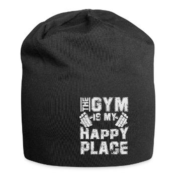 Bodybuilder Kraftsport Fitness Motiv - Jersey-Beanie - Schwarz - Vorne
