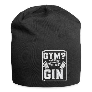Bodybuilder Kraftsport Fitness Motiv - Jersey-Beanie - Schwarz - Vorne