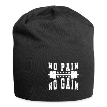 Bodybuilder Kraftsport Fitness Motiv - Jersey-Beanie - Schwarz - Vorne