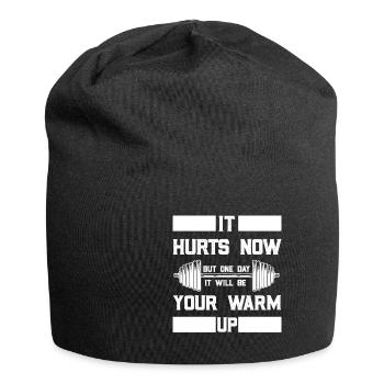 Bodybuilder Kraftsport Fitness Motiv - Jersey-Beanie - Schwarz - Vorne