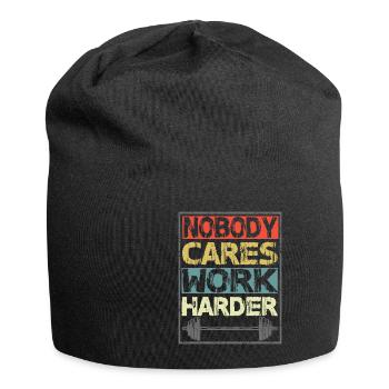 Bodybuilder Kraftsport Fitness Motiv - Jersey-Beanie - Schwarz - Vorne