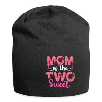 Mom Of The Two Sweet Proud Mother Mama - Jersey Beanie - black - Front
