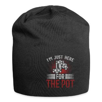 Dans le tournoi Just Here For The Pot Poker Cards - Bonnet en jersey - noir - Devant