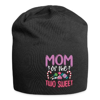 Mom Of The Two Sweet Proud Mother Mama - Jersey Beanie - black - Front