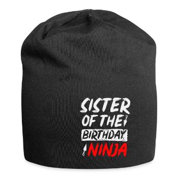 Sister Of The Birthday Ninja Siblings Karate - Jersey-Beanie - Schwarz - Vorne