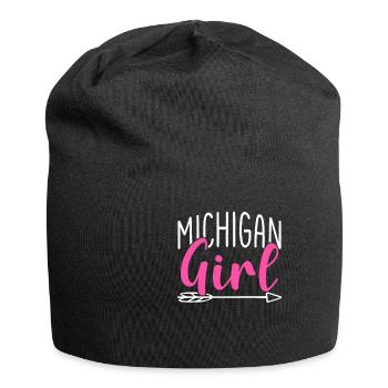 Michigan Girl City State American Town Country - Jersey Beanie - black - Front