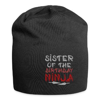 Sister Of The Birthday Ninja Siblings Karate - Jersey-Beanie - Schwarz - Vorne