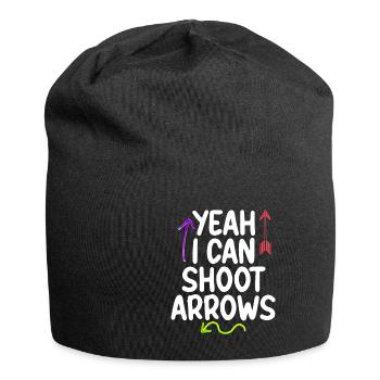 yes i can shoot arrows 2 - Jersey Beanie - black - Front